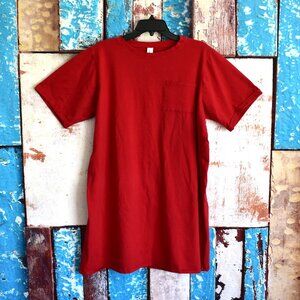 Women's Pink Desert T-Shirt Dress Crew Neck Short Sleeve XLARGE Red